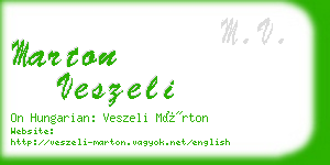 marton veszeli business card